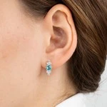 Женские Серьги Серебро Камень натуральный Апатит