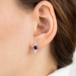 Женские Серьги Серебро Камень натуральный Аметист