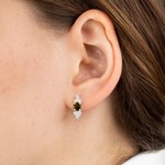 Женские Серьги Серебро Камень натуральный Хромдиопсид