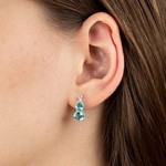 Женские Серьги Серебро Камень натуральный Апатит