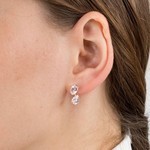 Женские Серьги Серебро Камень натуральный Кварц