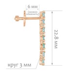 Женские Серьги Серебро Камень натуральный Апатит