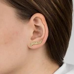 Женские Серьги Серебро Камень натуральный Хризолит