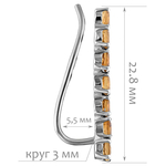 Женские Серьги Серебро Камень натуральный Цитрин