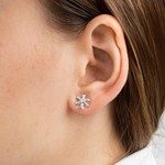 Женские Серьги Серебро Без вставок Розовый кварц