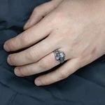 Мужские Кольца Серебро Без вставок