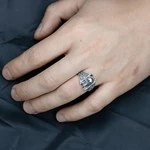 Мужские Кольца Серебро Без вставок