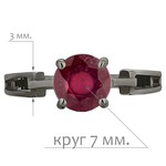 Женские Кольца Серебро Камень натуральный Рубин