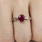 Женские Кольца Серебро Камень натуральный Рубин