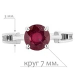 Женские Кольца Серебро Камень натуральный Рубин