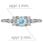 Женские Кольца Серебро Камень натуральный Топаз