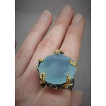 Женские Кольца Серебро Камень натуральный Аквамарин
