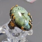 Женские Кольца Серебро Камень натуральный Бирюза