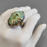Женские Кольца Серебро Камень натуральный Бирюза