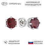 Женские Серьги Серебро Камень натуральный Гранат
