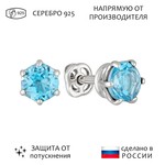 Женские Серьги Серебро Камень натуральный Топаз