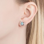 Женские Серьги Серебро Камень натуральный Апатит