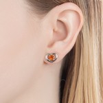 Женские Серьги Серебро Камень натуральный Цитрин