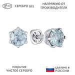 Женские Серьги Серебро Камень натуральный Топаз
