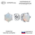 Женские Серьги Серебро Камень натуральный Опал