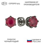 Женские Серьги Серебро Камень натуральный Рубин