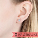Женские Серьги Серебро Камень натуральный Топаз