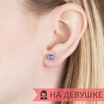 Женские Серьги Серебро Камень натуральный Танзанит