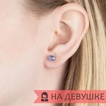 Женские Серьги Серебро Камень натуральный Танзанит