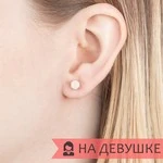 Женские Серьги Серебро Камень натуральный Опал