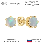 Женские Серьги Серебро Камень натуральный Опал