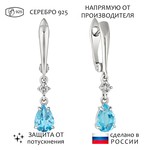 Женские Серьги Серебро Камень натуральный Топаз