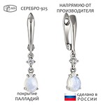Женские Серьги Серебро Камень натуральный Лунный камень