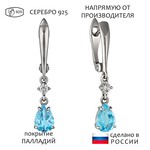 Женские Серьги Серебро Камень натуральный Топаз