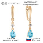 Женские Серьги Серебро Камень натуральный Топаз