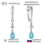 Женские Серьги Серебро Камень натуральный Топаз