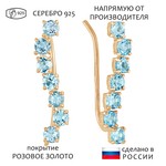 Женские Серьги Серебро Камень натуральный Топаз