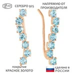 Женские Серьги Серебро Камень натуральный Топаз
