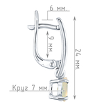 Женские Серьги Серебро Камень натуральный Опал