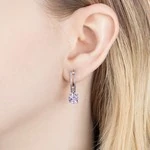 Женские Серьги Серебро Камень натуральный Аметист