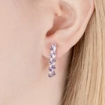 Женские Серьги Серебро Камень натуральный Аметист