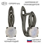 Женские Серьги Серебро Камень натуральный Лунный камень