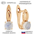 Женские Серьги Серебро Камень натуральный Лунный камень