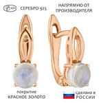 Женские Серьги Серебро Камень натуральный Лунный камень