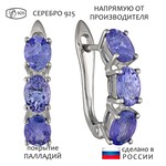 Женские Серьги Серебро Камень натуральный Танзанит