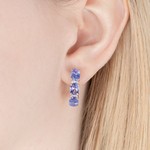 Женские Серьги Серебро Камень натуральный Танзанит