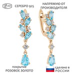 Женские Серьги Серебро Камень натуральный Топаз