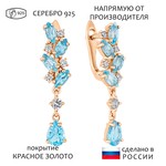 Женские Серьги Серебро Камень натуральный Топаз