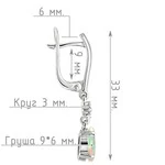 Женские Серьги Серебро Камень натуральный Опал