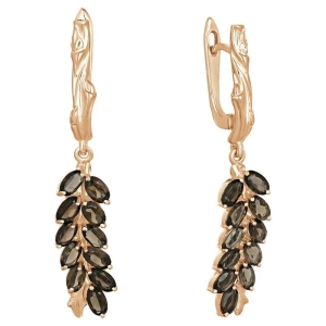 Женские Серьги Серебро Камень натуральный Раухтопаз