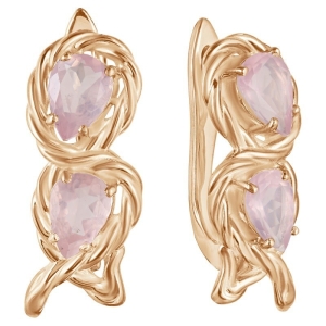 Женские Серьги Серебро Камень натуральный Кварц